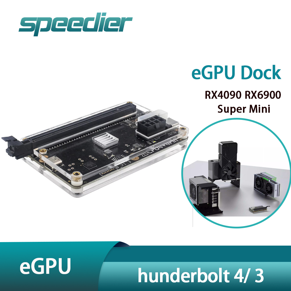 Thunderbolt 4 Egpu Dock Mini Pc - محطة إرساء خارجية للبطاقات الرسومية Thunderbolt