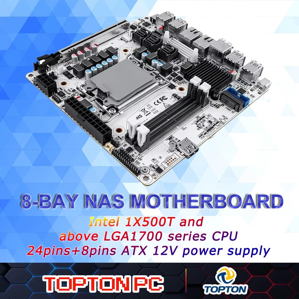 Lga1700 Itx Motherboard Ddr5 - اللوحة الأم 8-Bay NAS Mini ITX