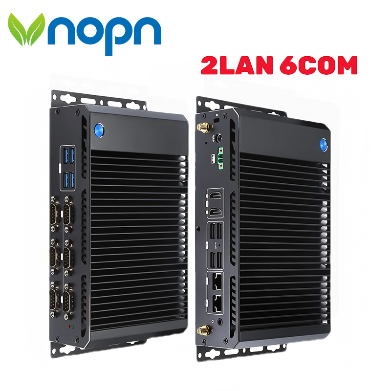 كمبيوتر صناعي صغير بدون مروحة  - مراجعة Fanless Industrial Pc Rs485 Core I7 وسعره