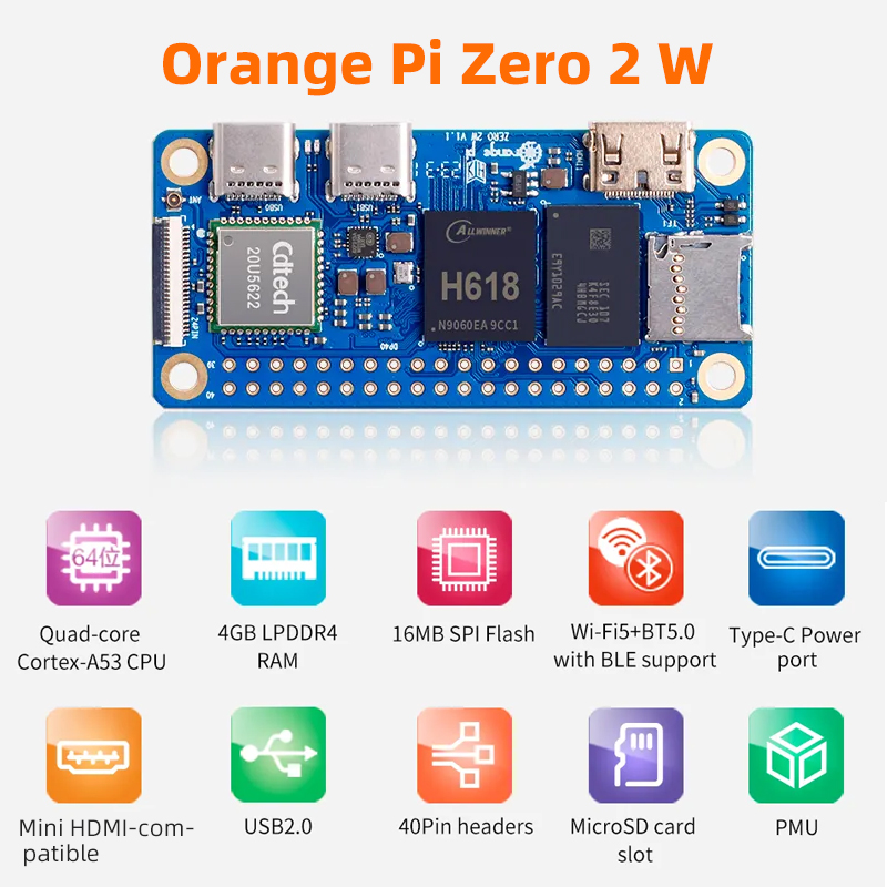 Orange Pi Zero 2W 4GB 2GB 1.5G - مراجعة Rockchip Rk3588 Development Board وسعره
