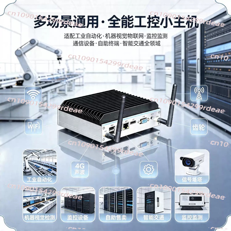 كمبيوتر صناعي مصغر - معالج ربا - مراجعة Fanless Industrial Pc Rs485 Core I7 وسعره